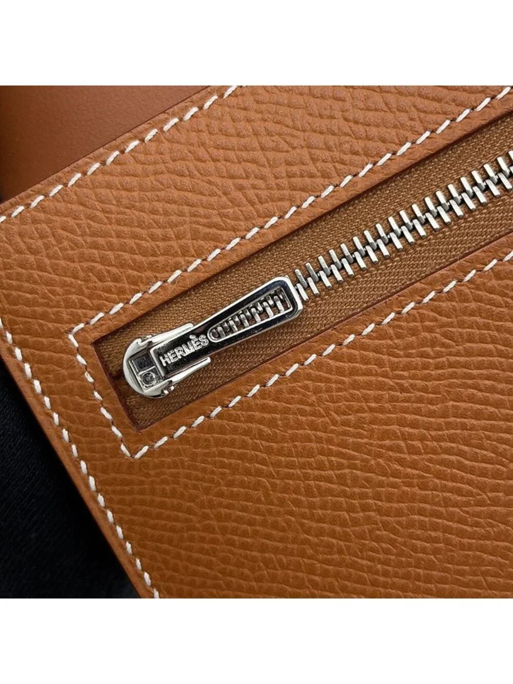 Hermes Wallet New Passant Toutenmain Gold Silver Epsom